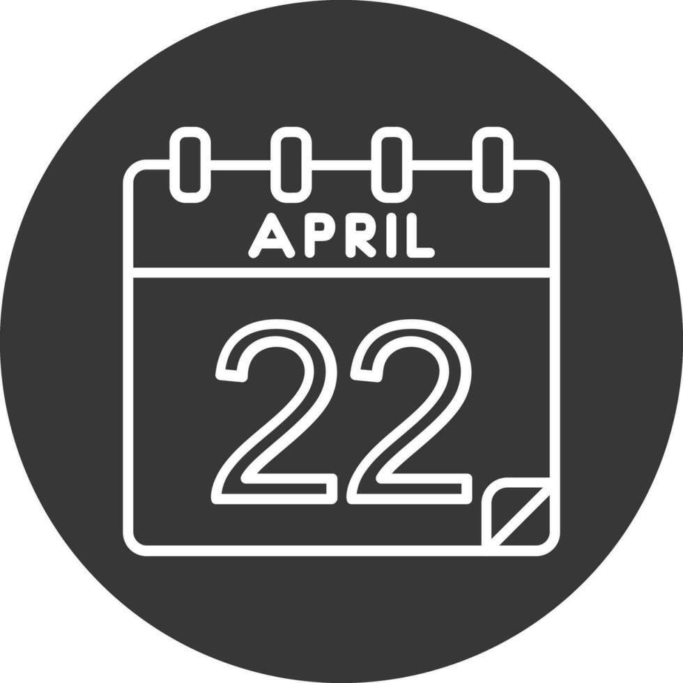 22 avril vecteur icône