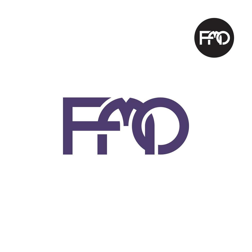 lettre fmo monogramme logo conception vecteur