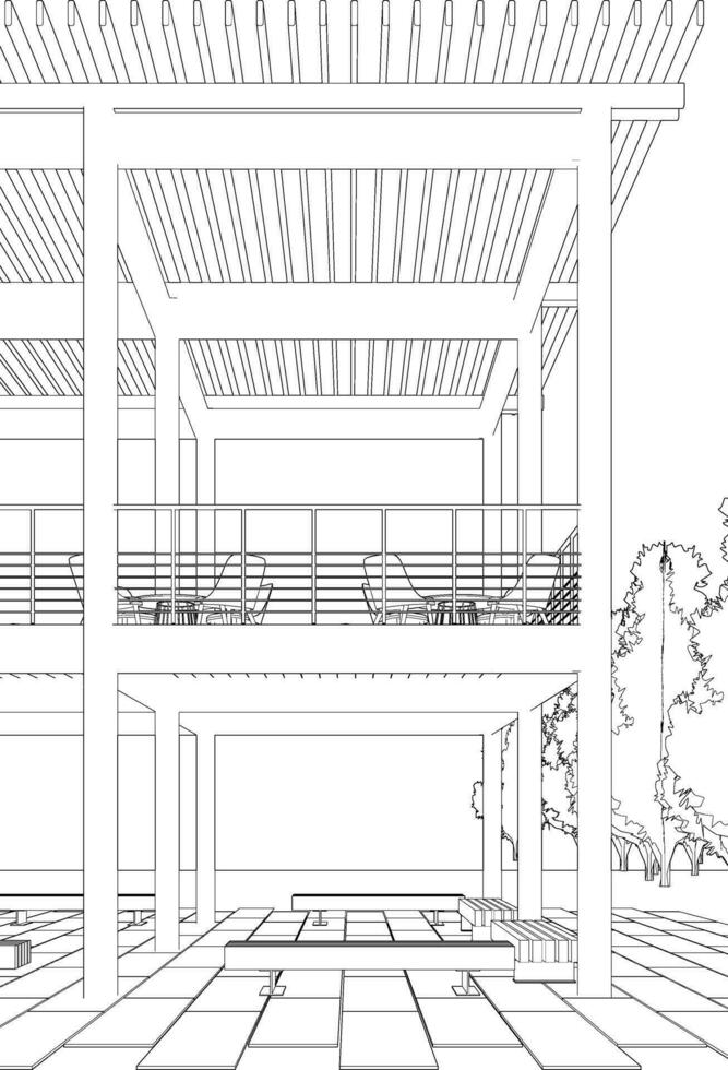 3d illustration du projet de construction vecteur