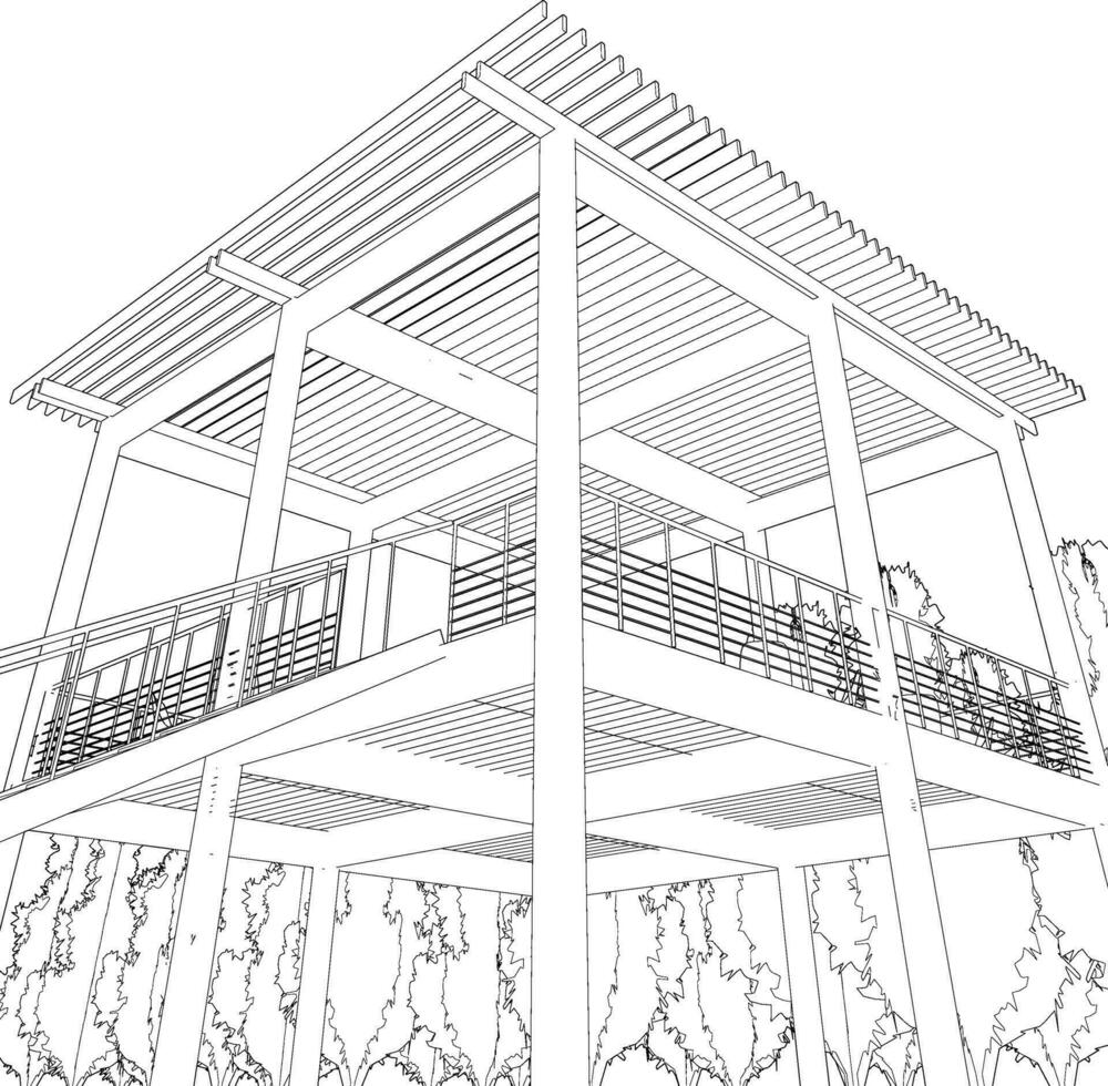 3d illustration du projet de construction vecteur