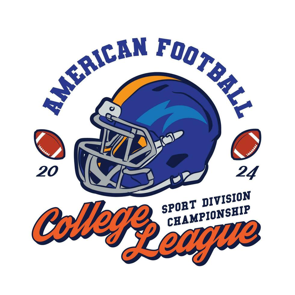 américain Football sport vecteur illustration dans rétro style conception, parfait pour t chemise conception et club logo