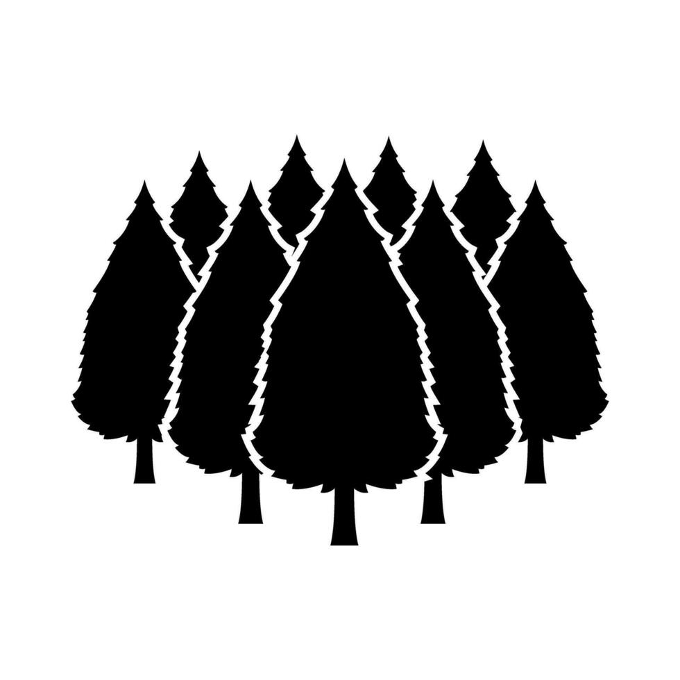 forêt icône vecteur. bois illustration signe. pin arbre symbole. Noël arbre logo. vecteur