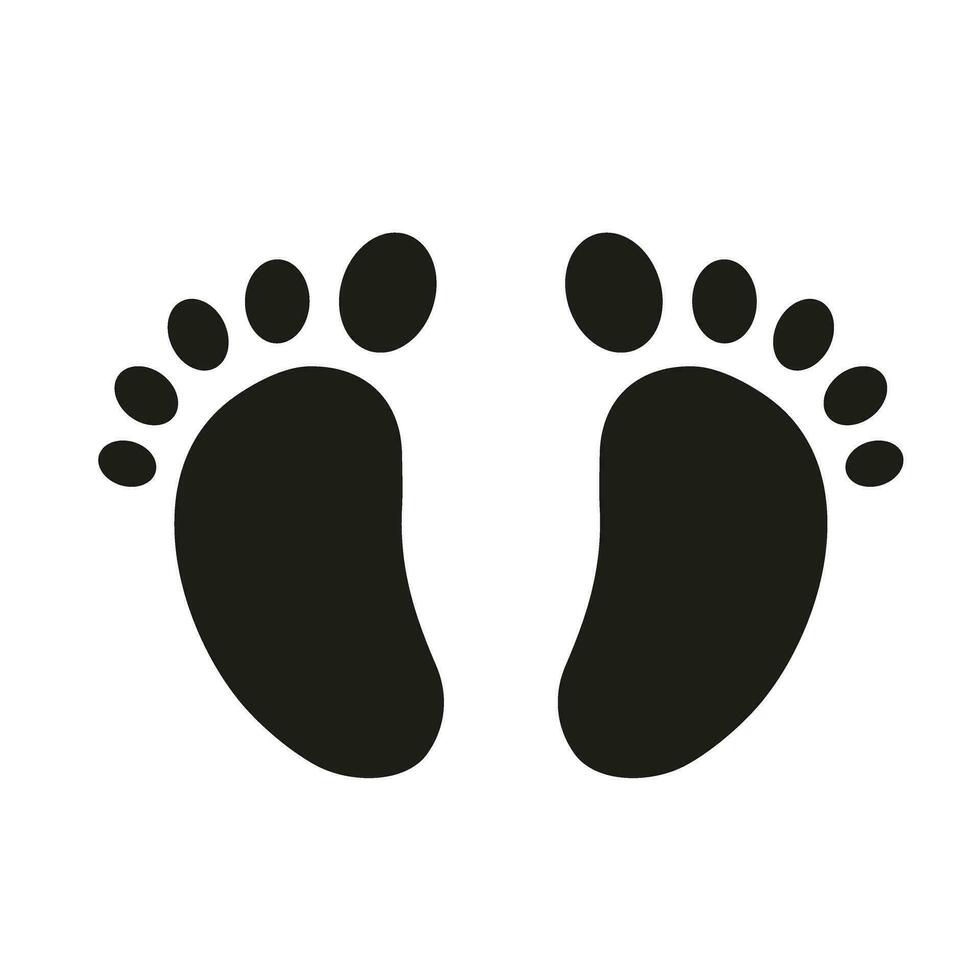 enfants pieds icône vecteur. enfants empreintes illustration signe. pied symbole ou logo. vecteur
