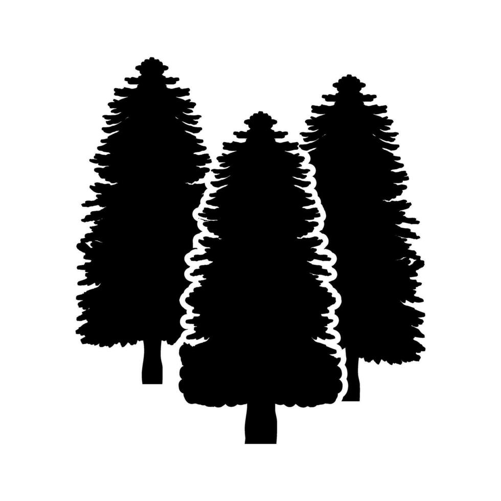 forêt icône vecteur. bois illustration signe. pin arbre symbole. Noël arbre logo. vecteur