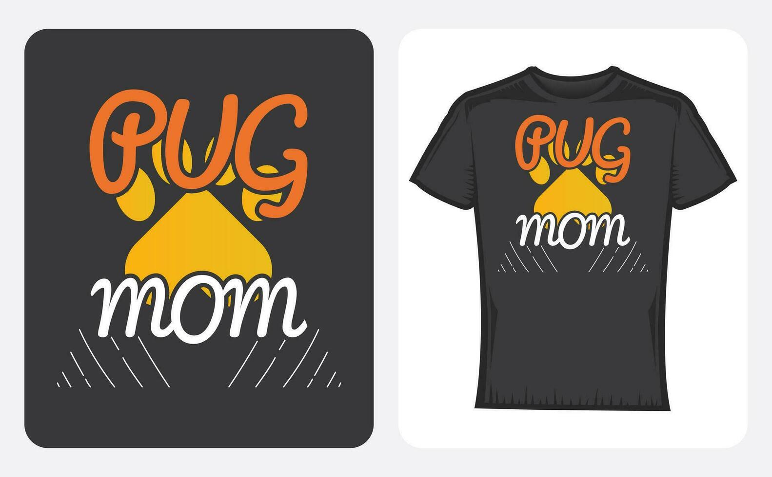 impression graphique t chemise conception, typographie slogan avec carlin maman ,vecteur illustration pour T-shirt vecteur