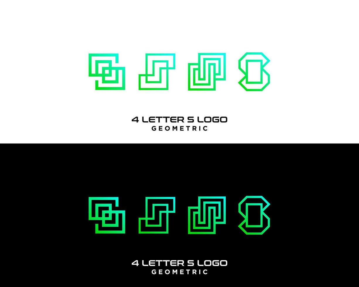 lettre s monogramme géométrique Facile logo conception. vecteur