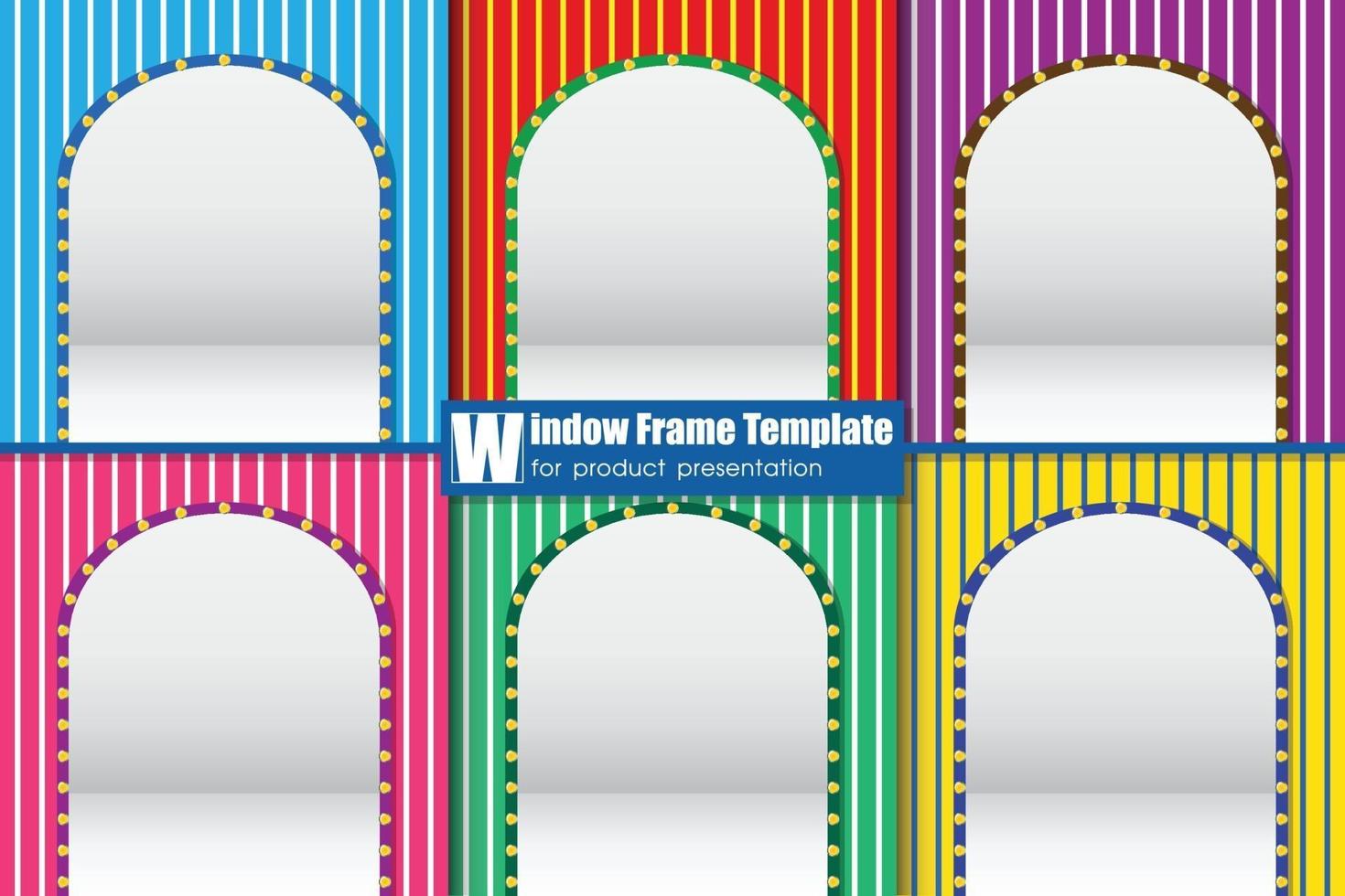 modèle de cadre de fenêtre pour la présentation du produit, illustration vectorielle vecteur