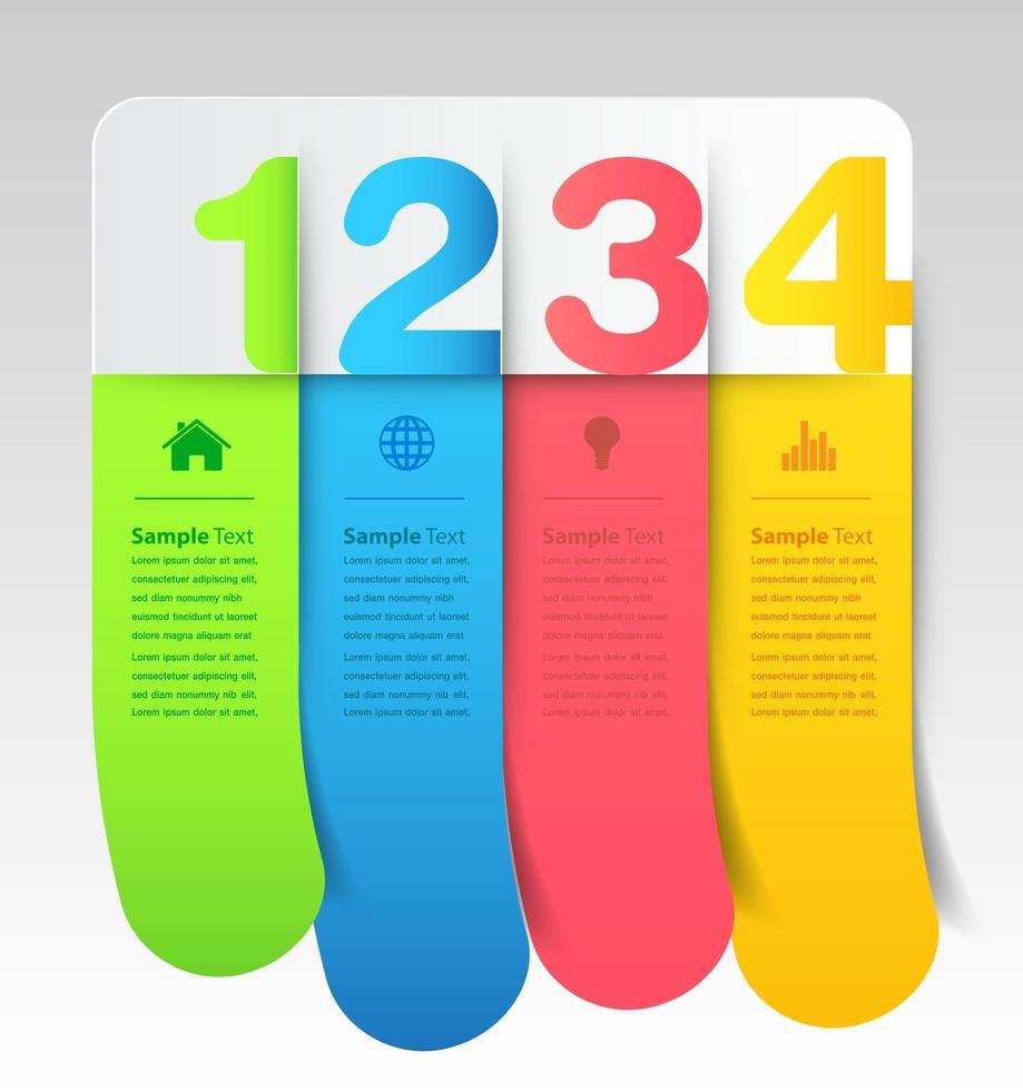 modèle de zone de texte infographique moderne, bannière d'infographie vecteur