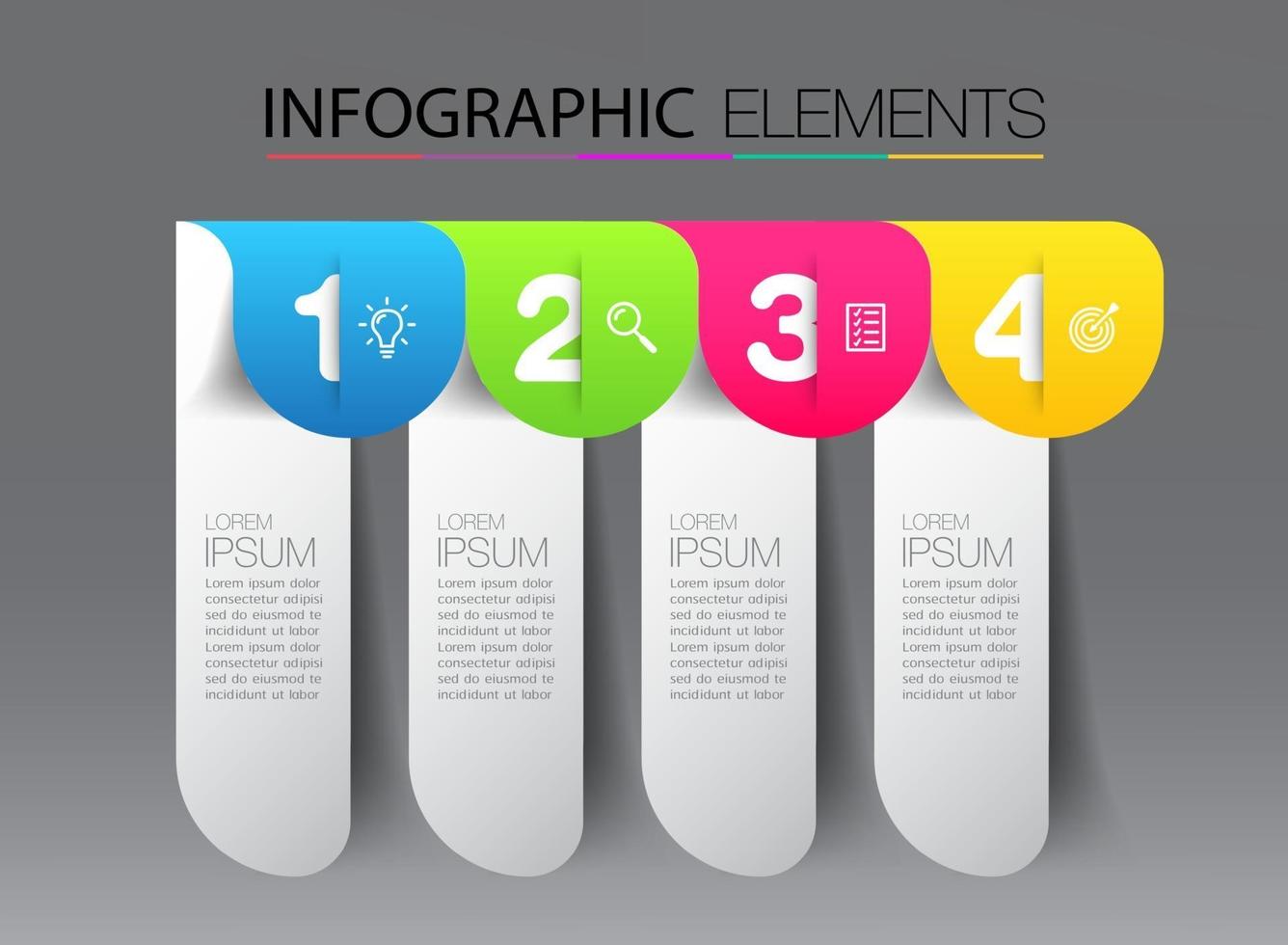 modèle de zone de texte infographique moderne, bannière d'infographie vecteur