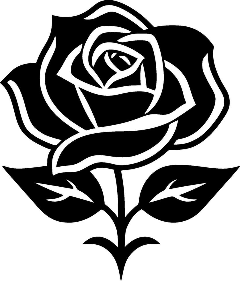 des roses, noir et blanc vecteur illustration