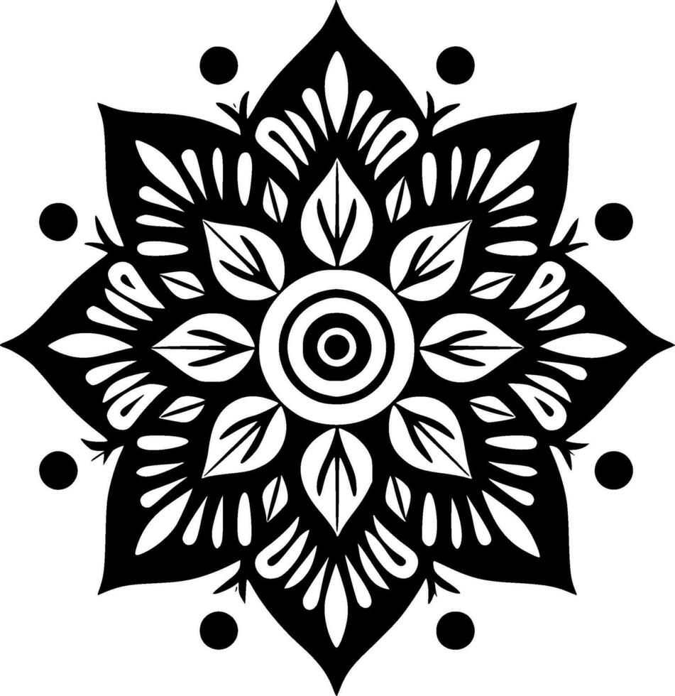 mandala, noir et blanc vecteur illustration