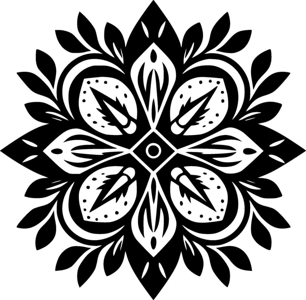 mandala, noir et blanc vecteur illustration