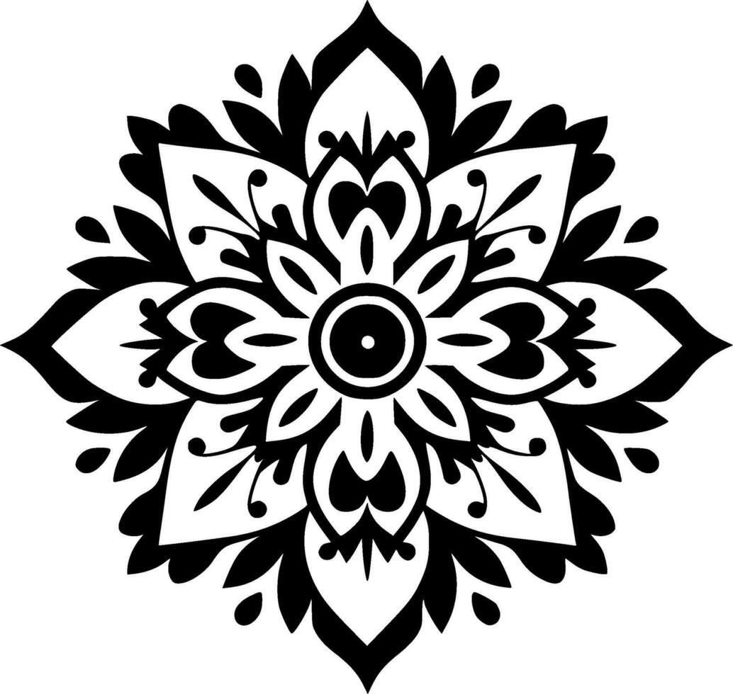 mandala, minimaliste et Facile silhouette - vecteur illustration