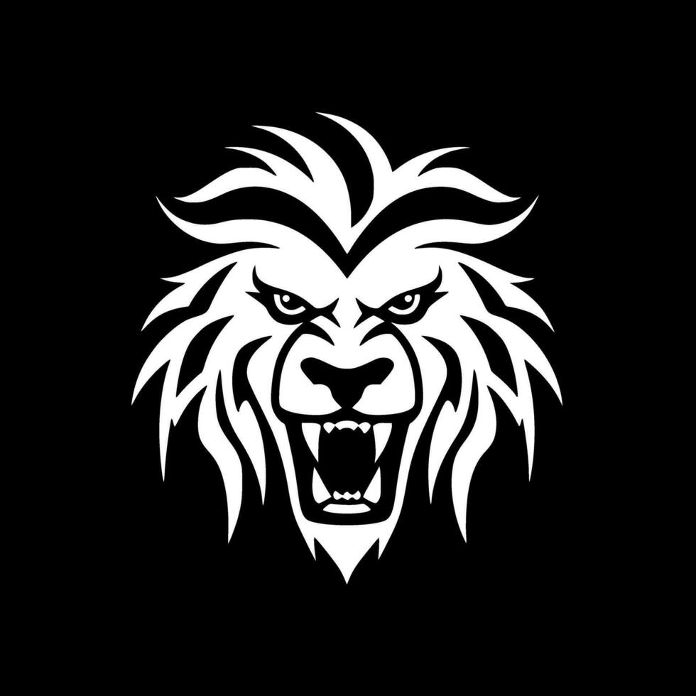 Lion - minimaliste et plat logo - vecteur illustration