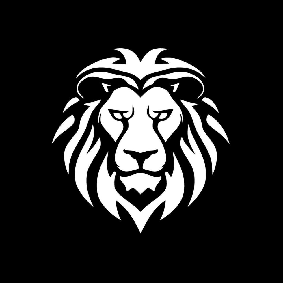 lion, noir et blanc vecteur illustration