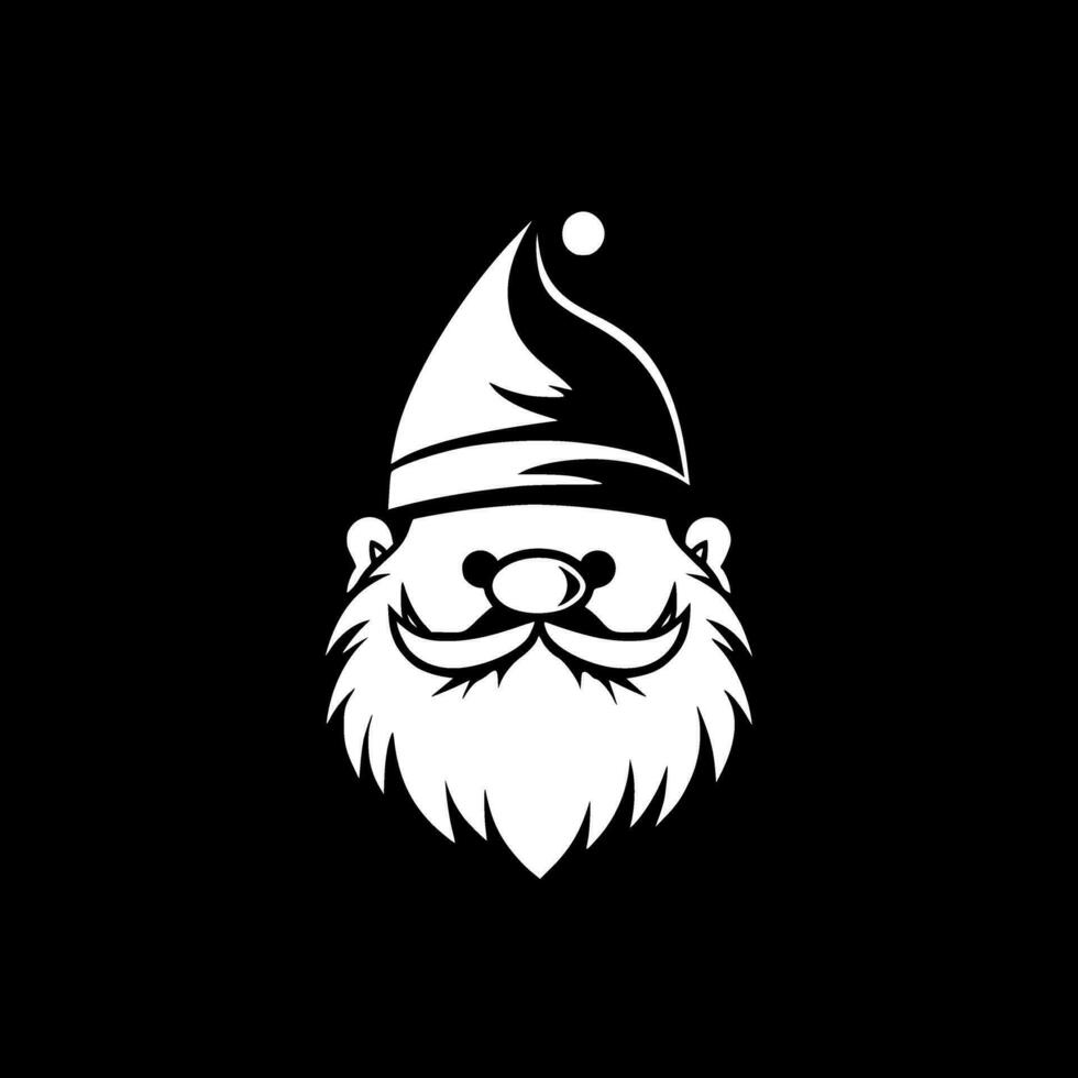 gnome - noir et blanc isolé icône - vecteur illustration