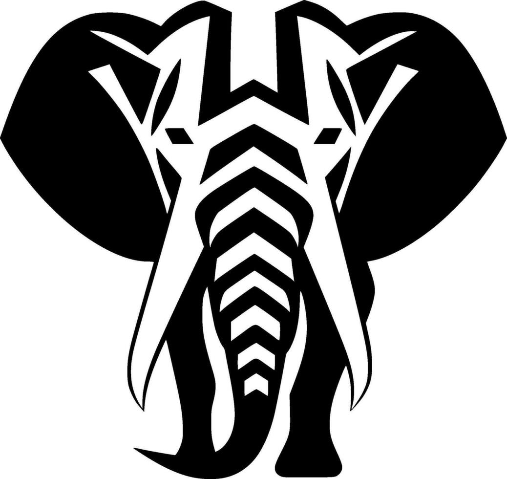 l'éléphant - minimaliste et plat logo - vecteur illustration