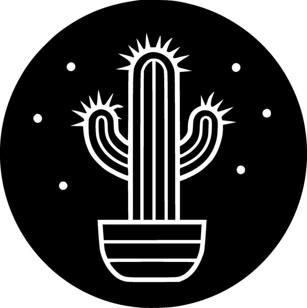 cactus - minimaliste et plat logo - vecteur illustration