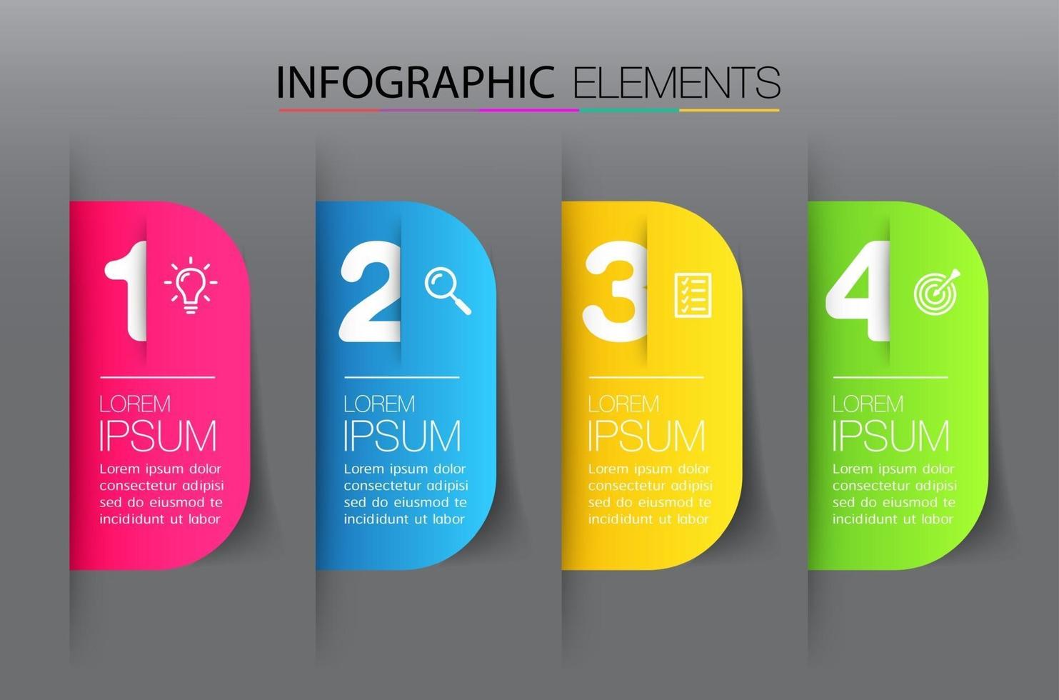 modèle de zone de texte infographique moderne, bannière d'infographie vecteur