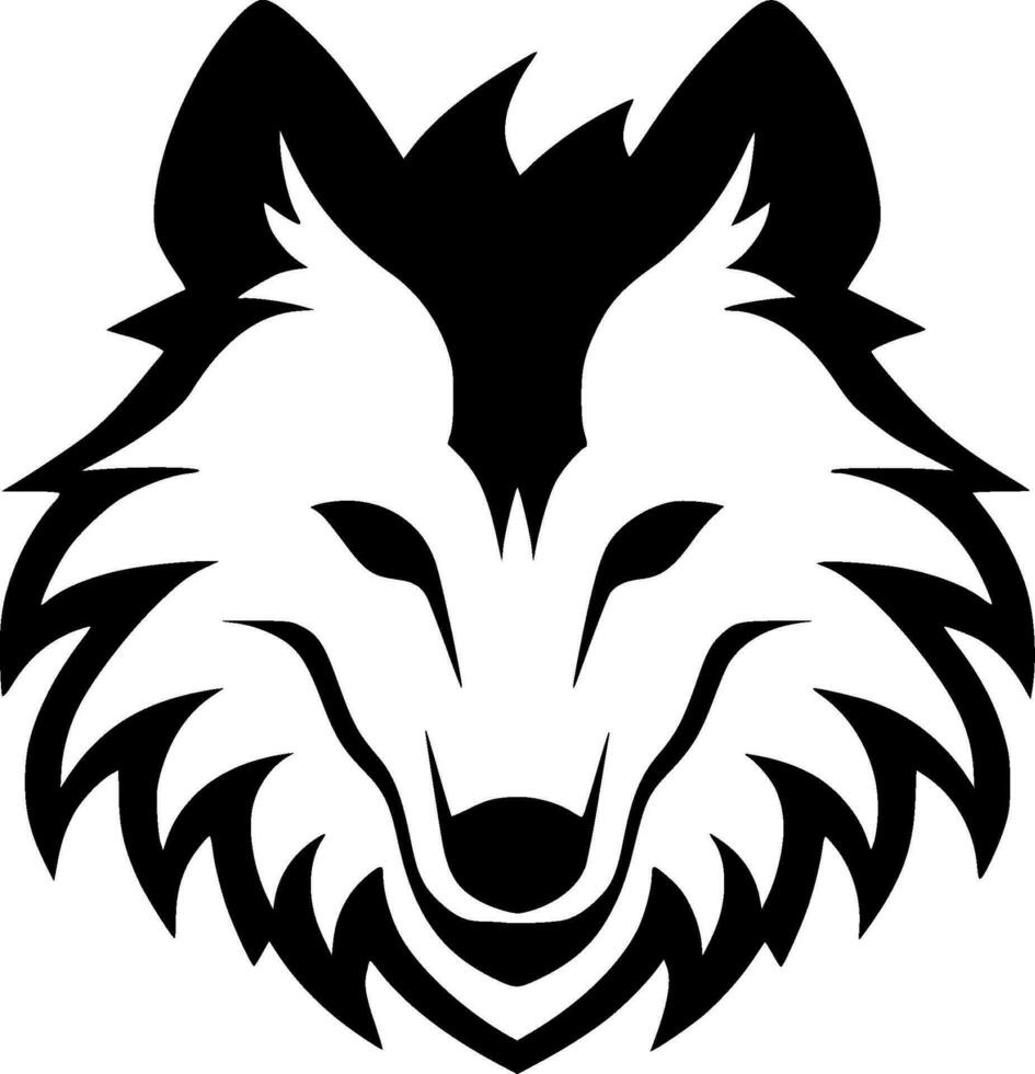 loup, noir et blanc vecteur illustration