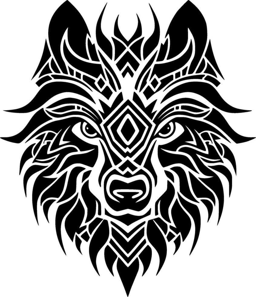Loup - minimaliste et plat logo - vecteur illustration