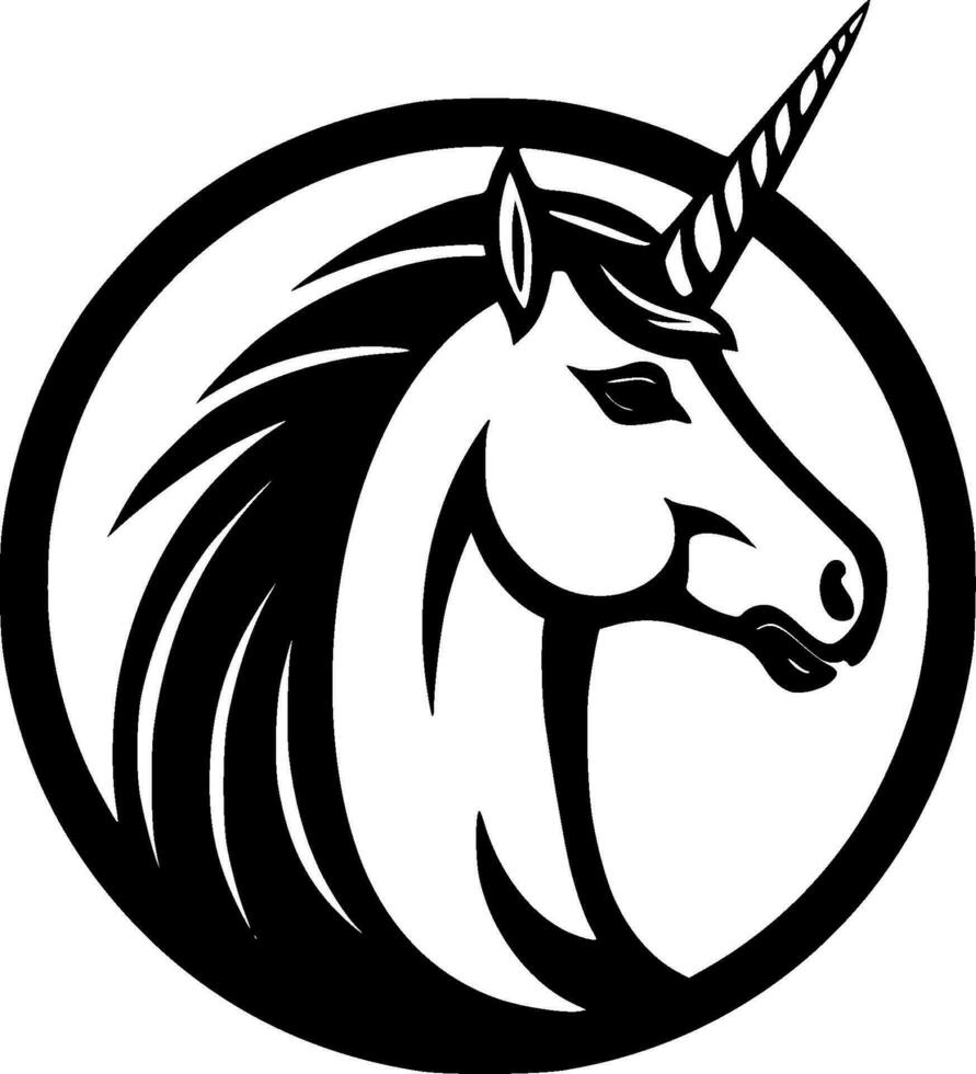 Licorne - minimaliste et plat logo - vecteur illustration