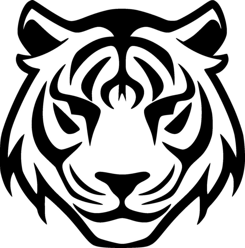 tigre - minimaliste et plat logo - vecteur illustration