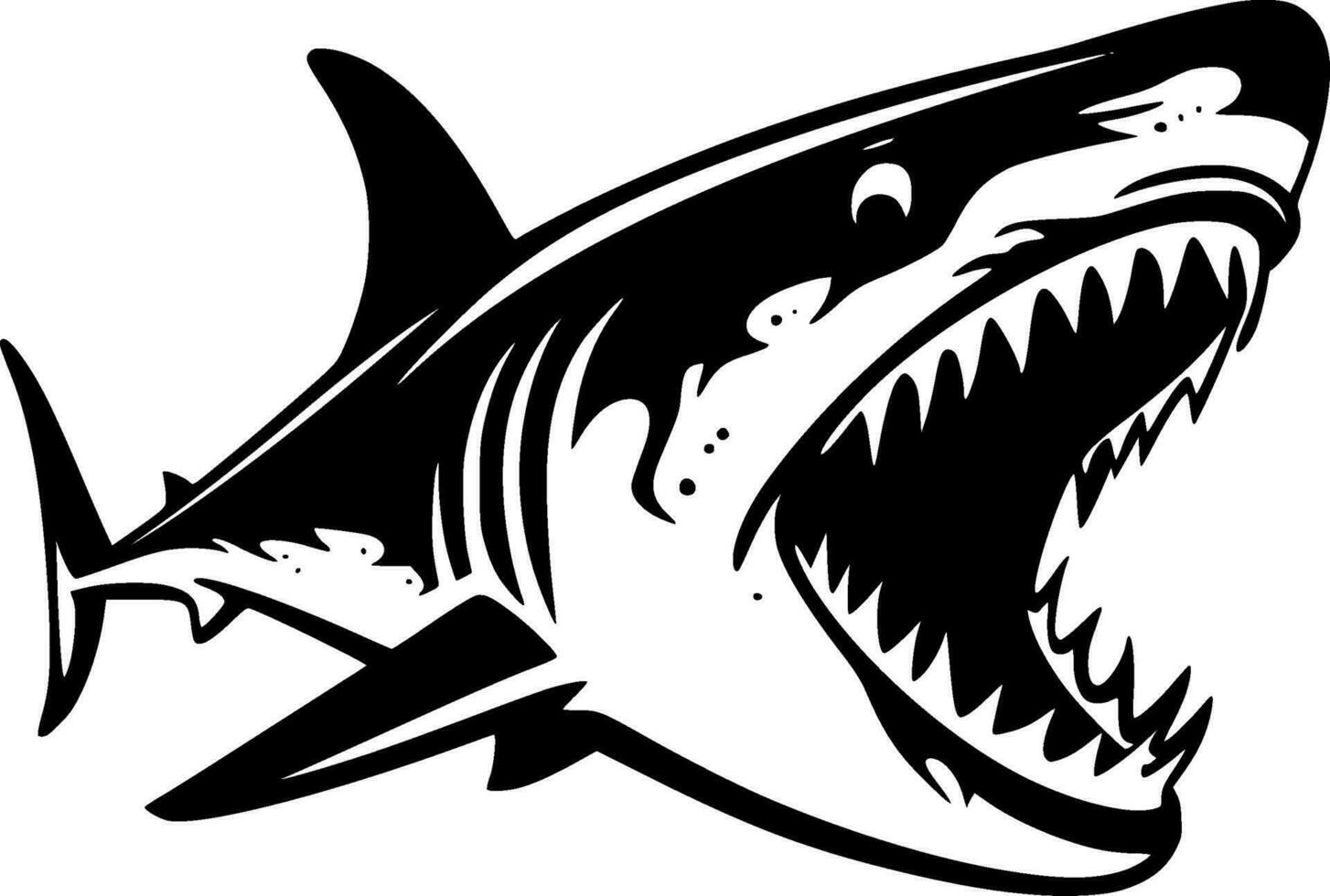 requin - minimaliste et plat logo - vecteur illustration