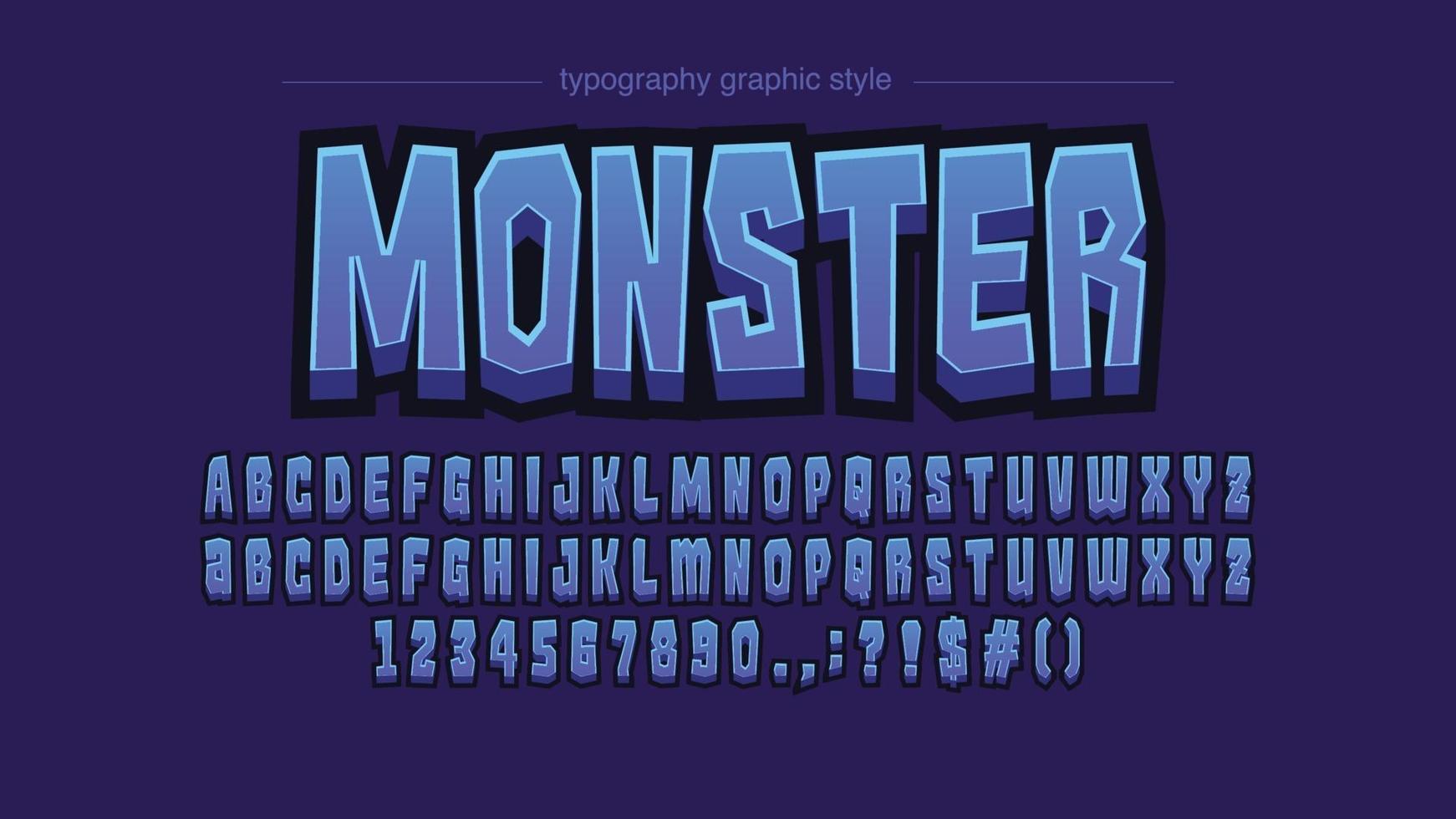 typographie de dessin animé 3d violet vecteur