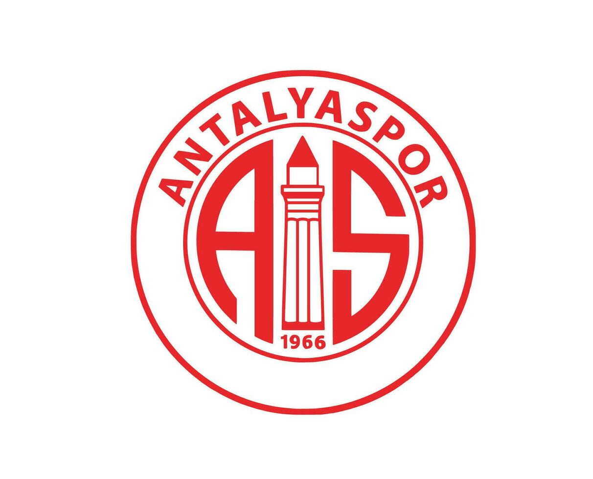 Antalyaspor club symbole logo dinde ligue Football abstrait conception vecteur illustration