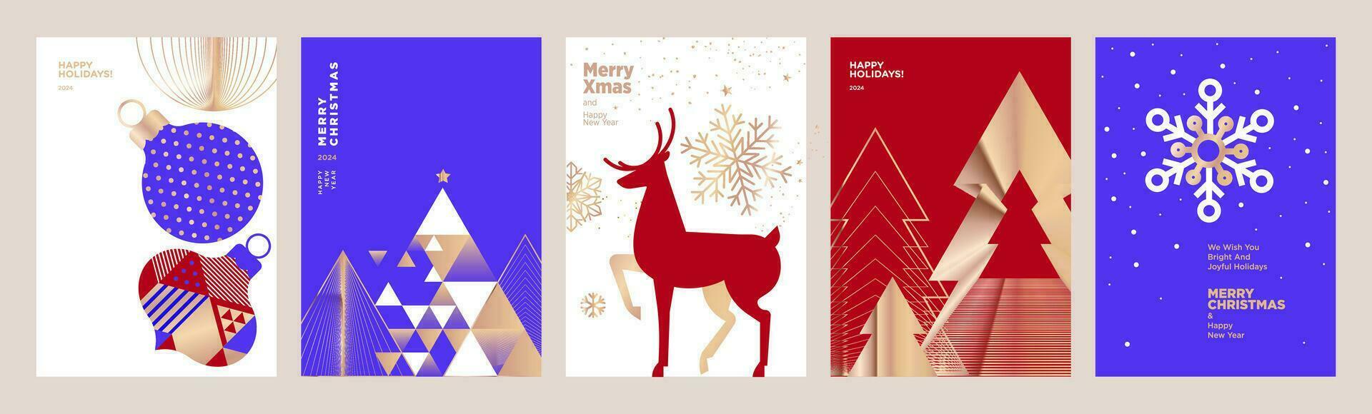 joyeux Noël et content Nouveau année 2024 salutation cartes. vecteur illustration concepts pour arrière-plan, salutation carte, fête invitation carte, site Internet bannière, social médias bannière, commercialisation matériel.