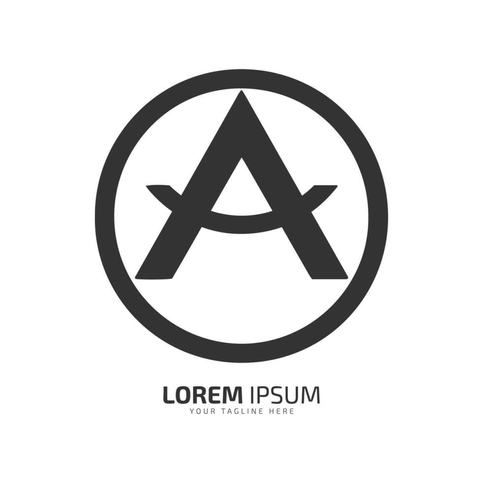 minimal et abstrait logo de une icône une vecteur dans cercle silhouette isolé élégant dernier icône