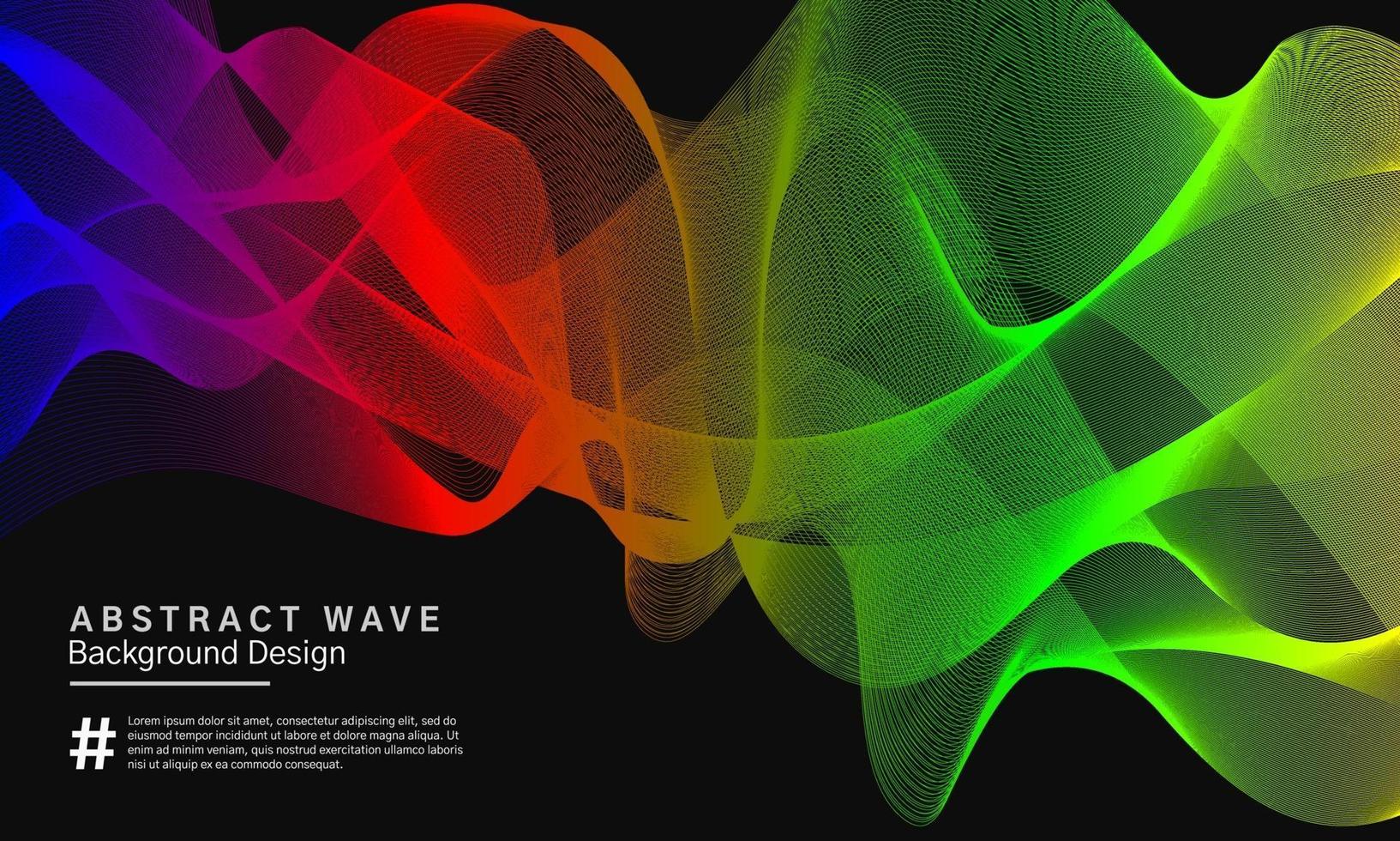 conception de fond de ligne ondulée abstraite colorée vecteur