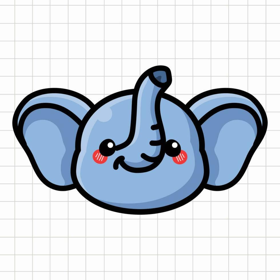 illustration d'animal éléphant mignon vecteur