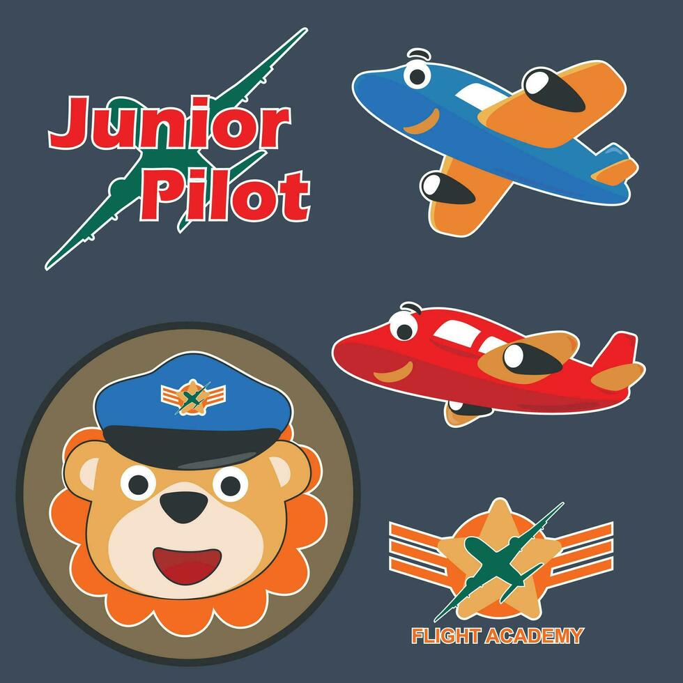 vecteur illustration de mignonne junior pilote. pouvez être utilisé pour T-shirt impression, les enfants porter mode conceptions, bébé douche invitation cartes et autre décoration.