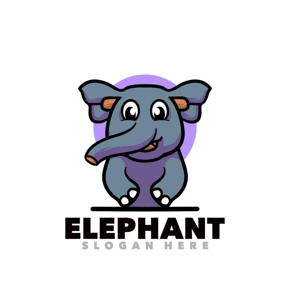 l'éléphant mascotte dessin animé vecteur