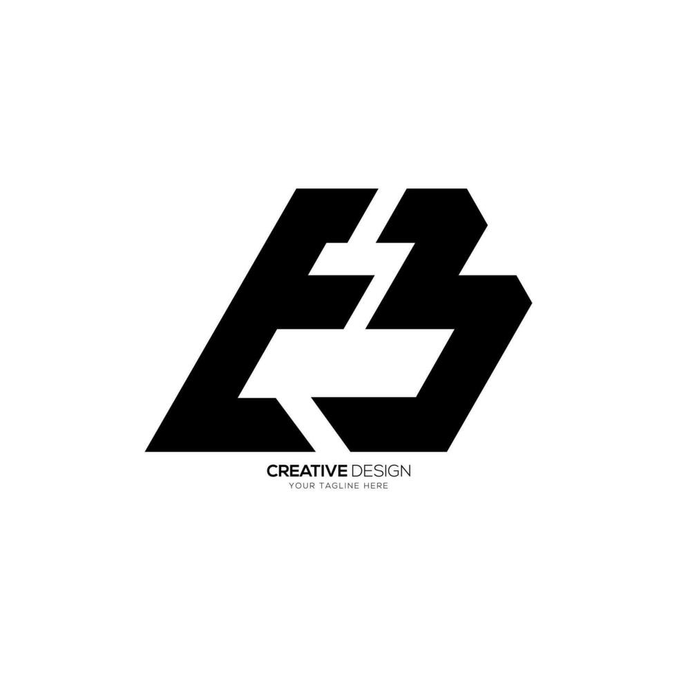 lettre eb avec moderne formes alphabet Créatif élégant abstrait monogramme logo vecteur