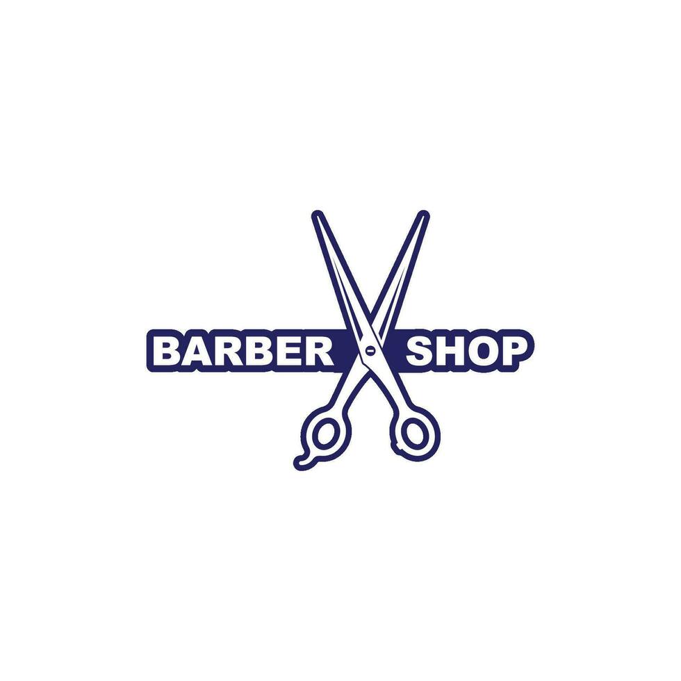 ciseaux vecteur icône logo de salon de coiffure illustration conception