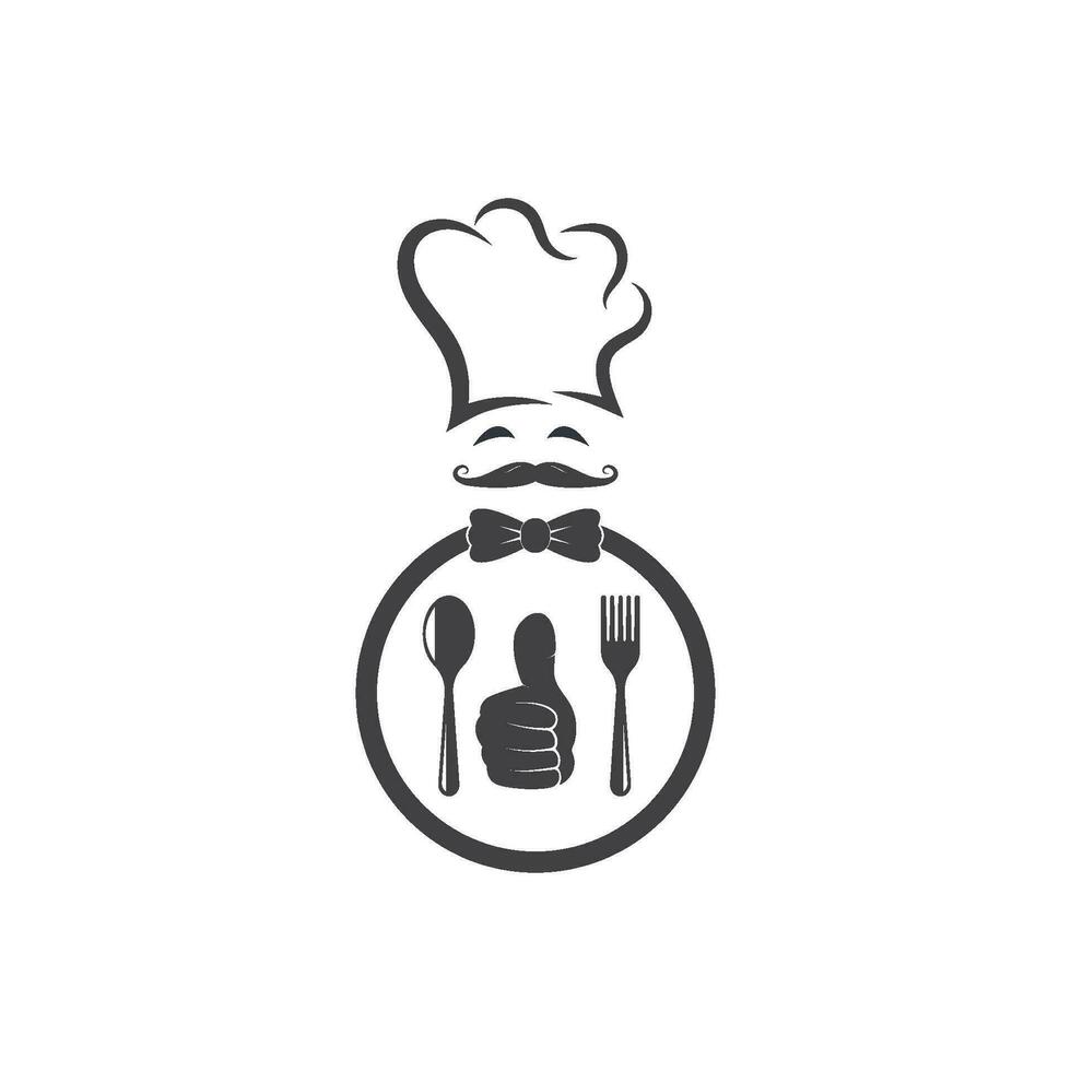 chapeau chef logo vecteur illustration