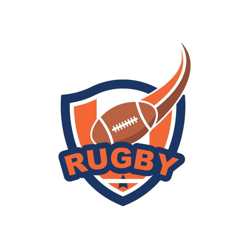 Conception d'illustration vectorielle icône ballon de rugby vecteur
