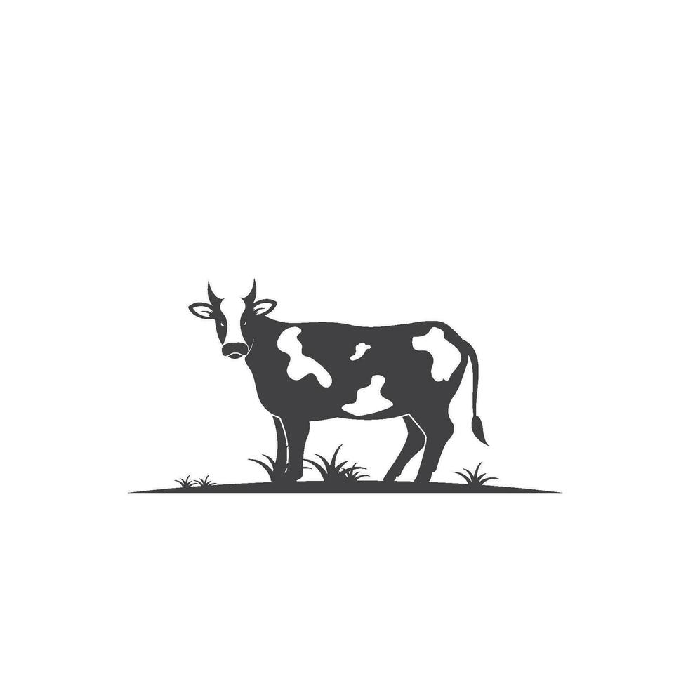 vache logo vecteur illustration modèle