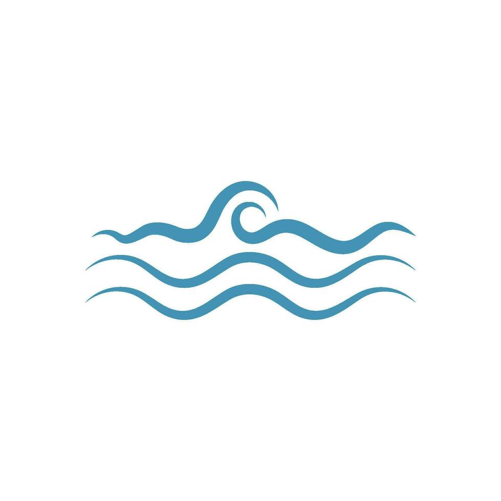 symbole de vague d'eau et modèle de logo d'icône vecteur