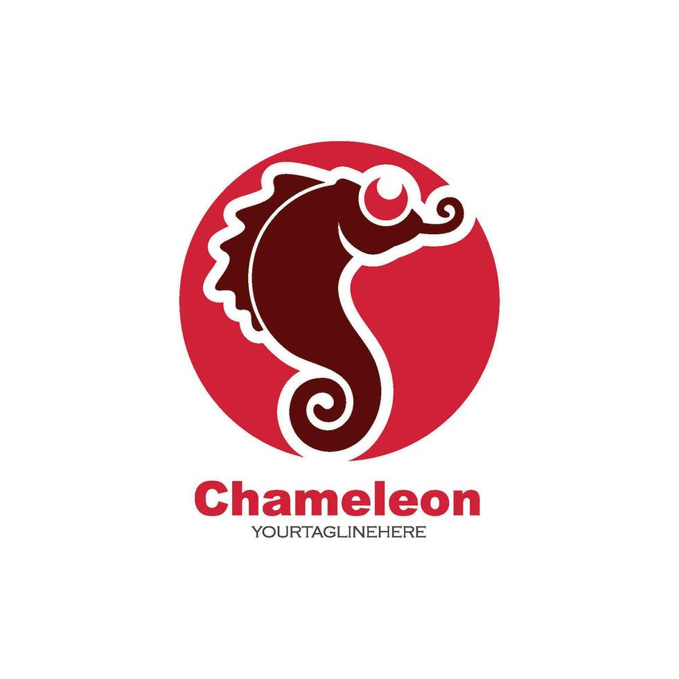 caméléon vecteur icône logo illustration conception