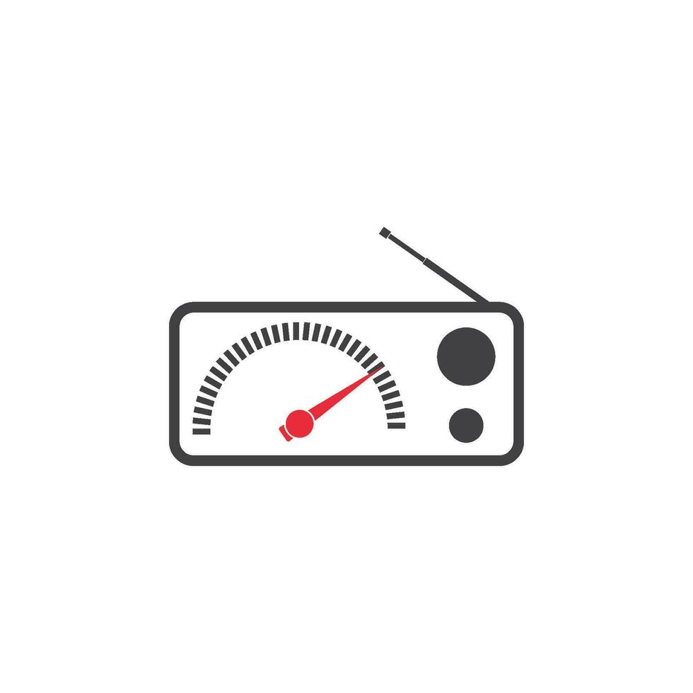 illustration vectorielle de l'icône du logo de diffusion de radio à l'antenne vecteur