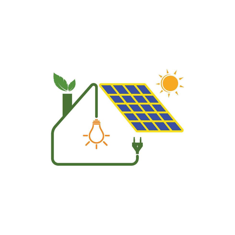 solaire panneau logo vecteur icône de Naturel énergie