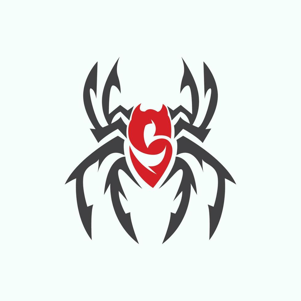 araignée logo, rétro ancien insecte vecteur conception vecteur modèle