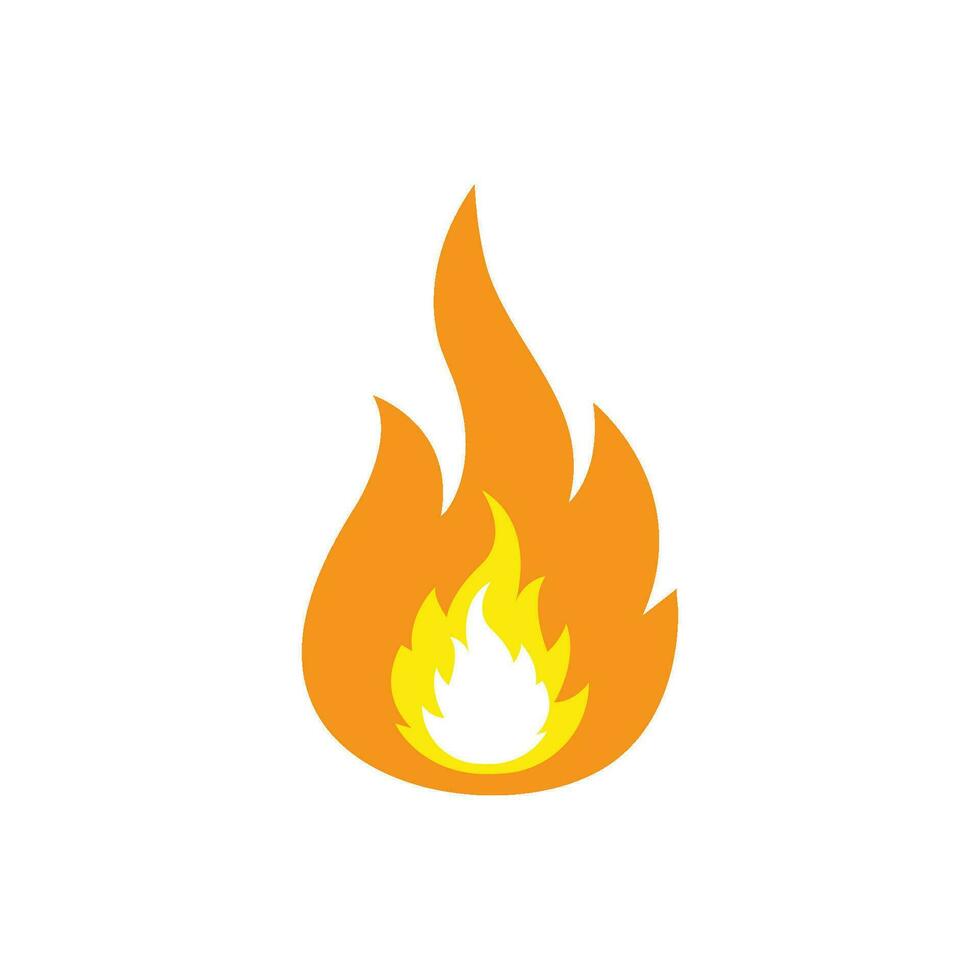 Feu flamme logo icône vector illustration design