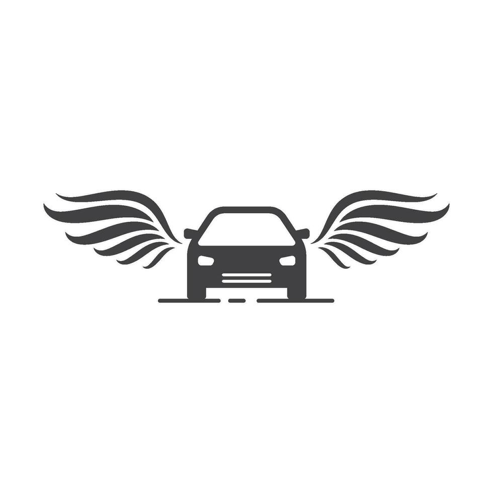 voiture ailes icône vecteur illustration conception