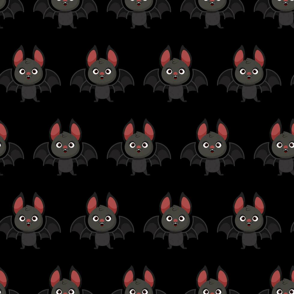 sans couture modèle de mignonne chauve souris personnages vecteur