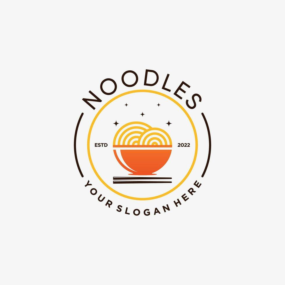 nouilles logo conception modèle pour ramen restaurant avec Créatif élément concept vecteur